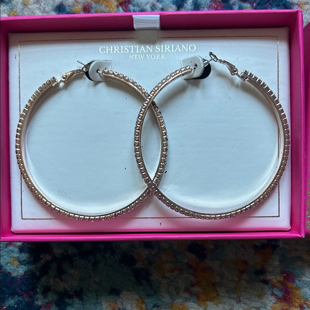 Christian Siriano Elegant Gold Hoop Earrings